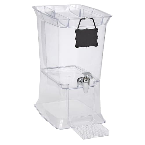 Buddeez Tritan Beverage Dispenser with Party Top Lid and Drip Tray 3 Gallon Drink Dispenser Drink Dispenser BPA Free Made in USA