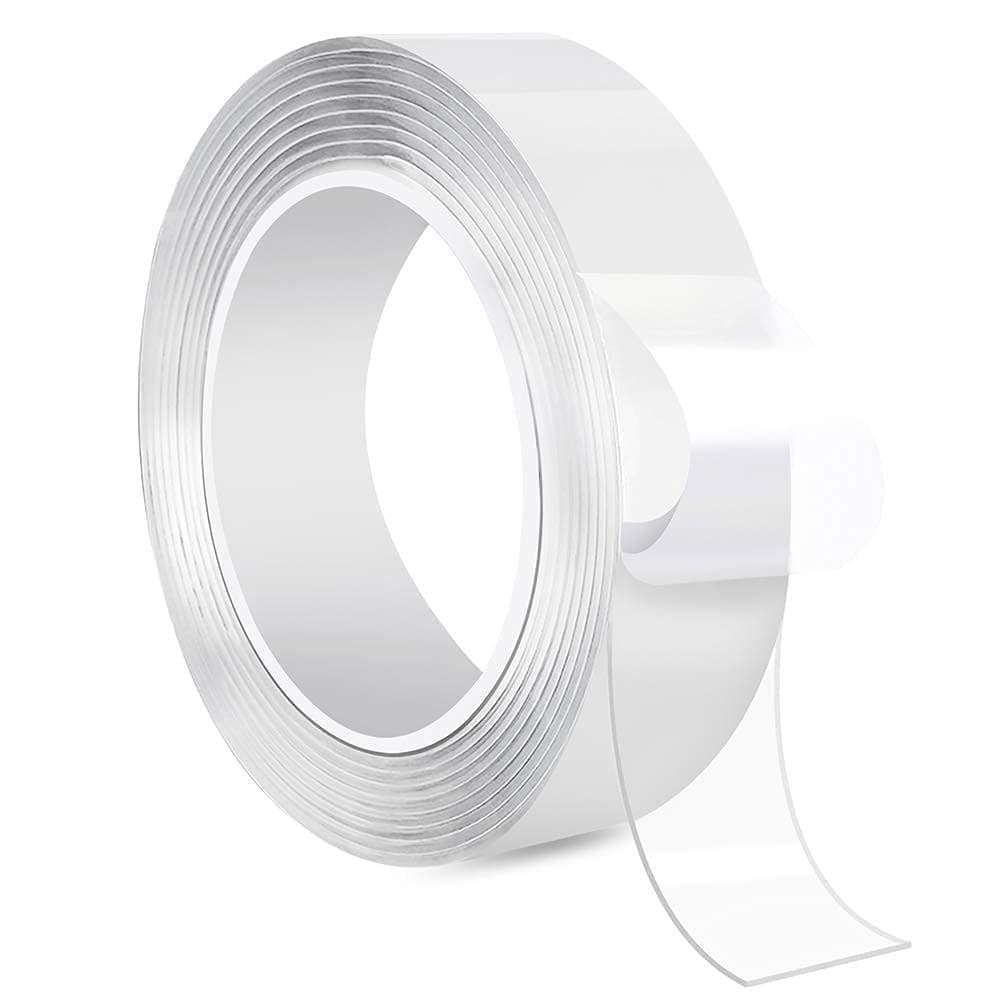 Top Select 3 Meter High Strength Double Sided Adhesive Silicon Tape, Transparent, Heavy Duty, Heat Resistant, Multi-Functional, Removable, Washable, Sticky, No Trace (Pack of-1)