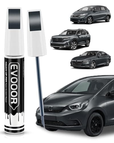 EVOOOR Meteorite Gray Metallic(NH-904M) Touch Up Paint Compatible with Honda Exact Match 2 in 1 Touch up Paint for Chips and Nicks Repair with 2pcs Disposable Ultra-fine Applicator