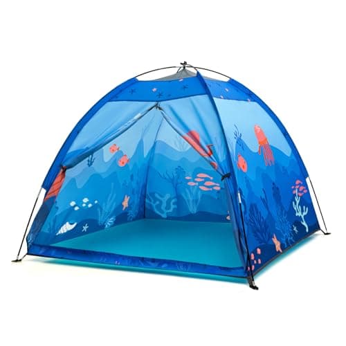 BLINWORLD Undersea World Kids Play Tent Kids Play Tent Foldable Pop Up Indoor Outdoor Party Undersea World Playhouse Tent Toy for Boys Girls47 47 41 Blue