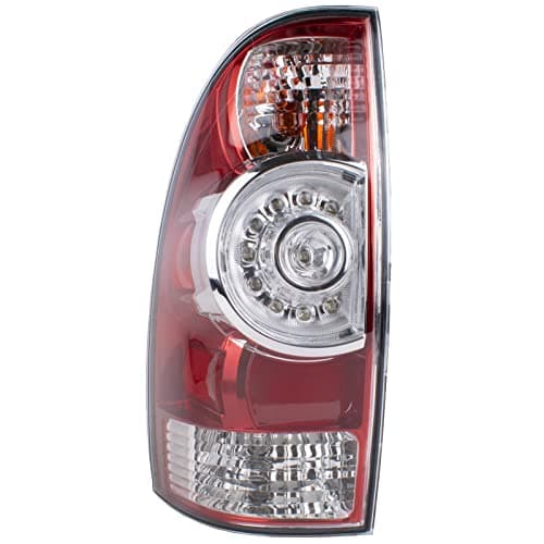 Left Driver Side Tail Light Compatible With 2005-2015 Toyota Tacoma Pickup Tail Light LED Lens Bulb and Harness Included (Left Driver Side)