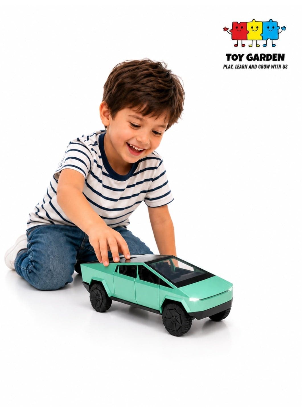 1/24 Scale Futuristic Alloy Pickup Die-cast Model Car | High-Quality Metal Simulation Truck with Sound & LED Lights | Pull-Back Racing Action | Premium Birthday Gift Miniature Vehicle for Kids 3+