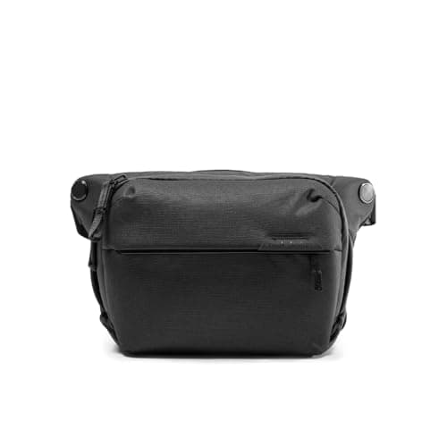 Peak Design Everyday Sling 10L Black Padded Adjustable Shoulder Strap for Crossbody or Waist Carry FlexFold Dividers Ideal for Carrying Cameras or Everyday Essentials Sling Bag for Men and Women