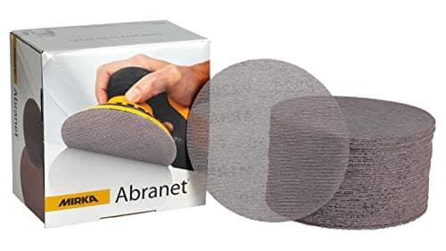 Mirka Abranet Net Disc / 6 inch/Grit 600 / Sandpaper Sanding Discs Hook and Loop/Dust-Free Sanding / 50 pcs / 9A-241-600