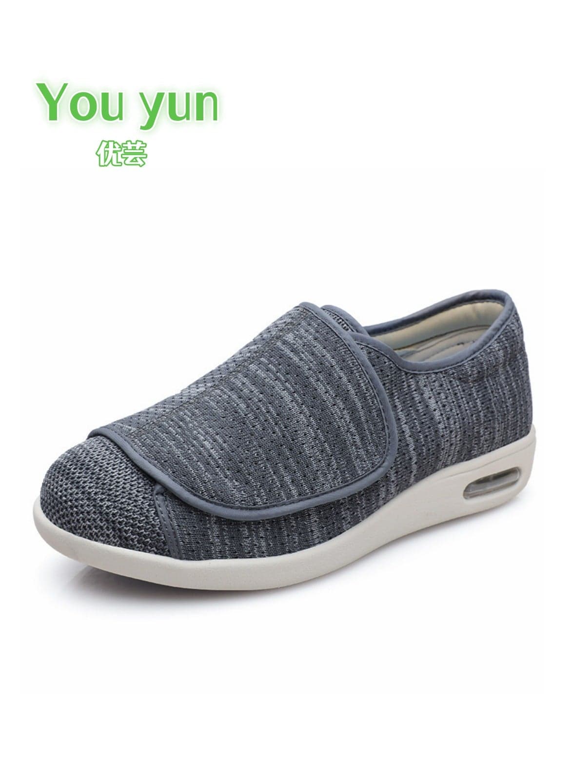 youyun Unisex Diabetic Shoes for Casual Adjustable Walking Shoes Wide Shoes for Elderly Swollen Feet Non-Slip Air Cushion Bottom Fattening and Widening