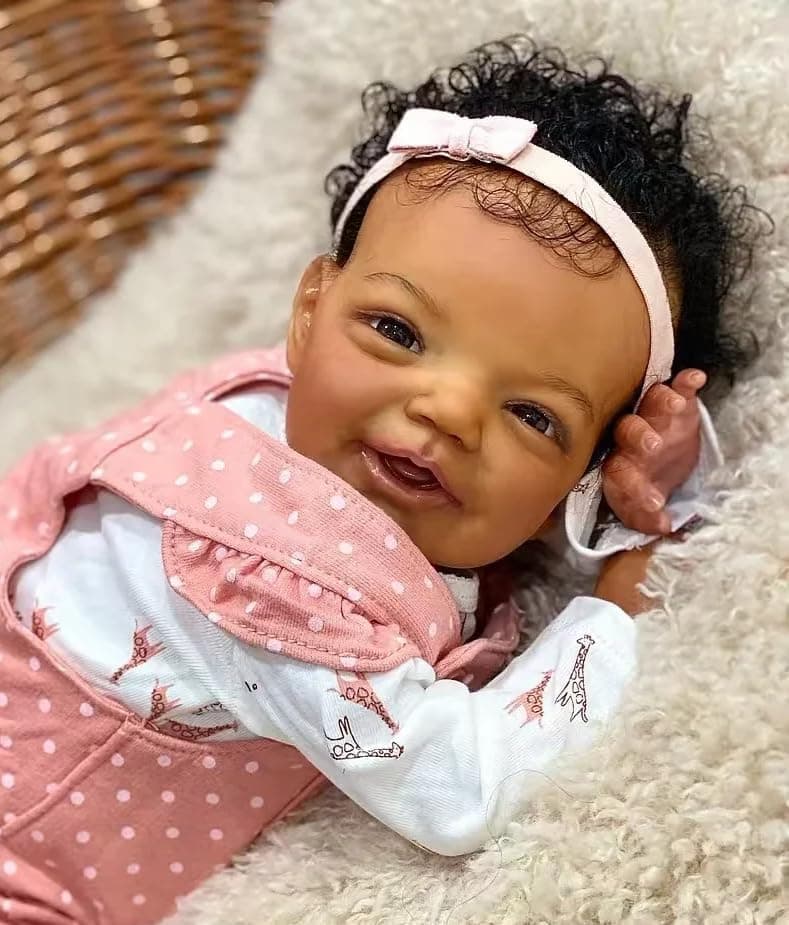 Zero Pam Black Reborn Baby Dolls Silicone Full Body18 in Realistic Baby Doll Black Reborn Dolls Girls Full Silicone Babys Doll African American Babies with Accessories