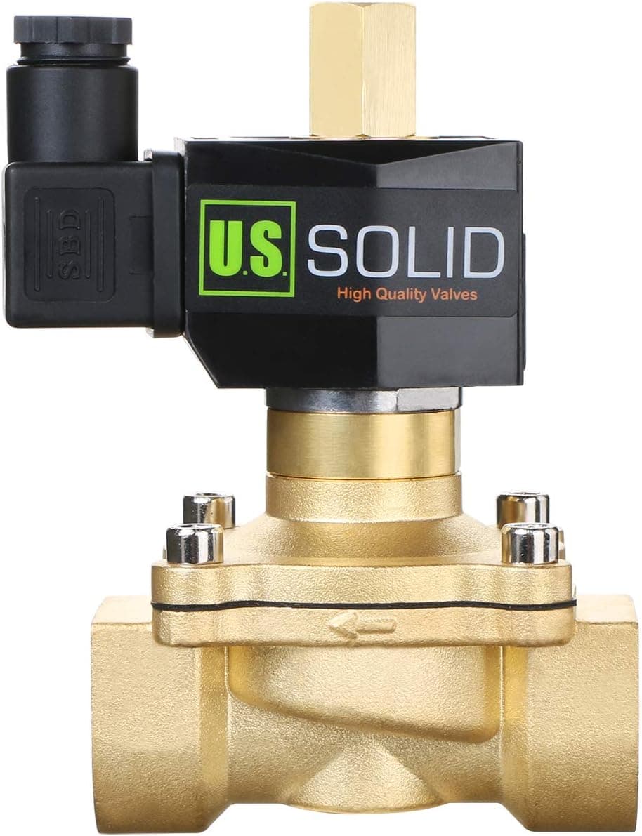 U.S. Solid 1" Brass Electric Solenoid Valve 110V AC NPT Normally Open