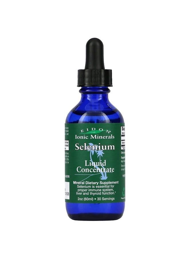 , Ionic Selenium Liquid Concentrate - Ionic Selenium Drops, Helps Support Normal Liver Function & a Healthy Immune System, All-Natural, Vegan - Liquid Selenium Drops, 2 oz Bottle