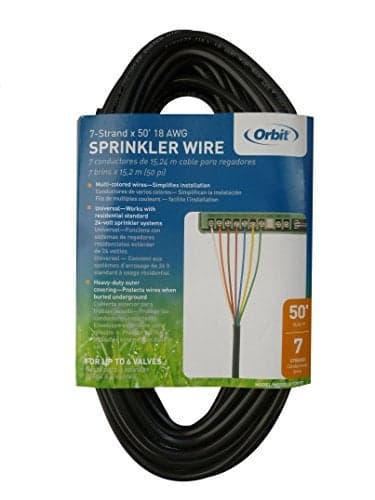 Orbit 57092 Underground Sprinkler Wire, 7-Strand Solid, 50 Ft, UF/UL Listed, Multi-Color, 18-Gauge