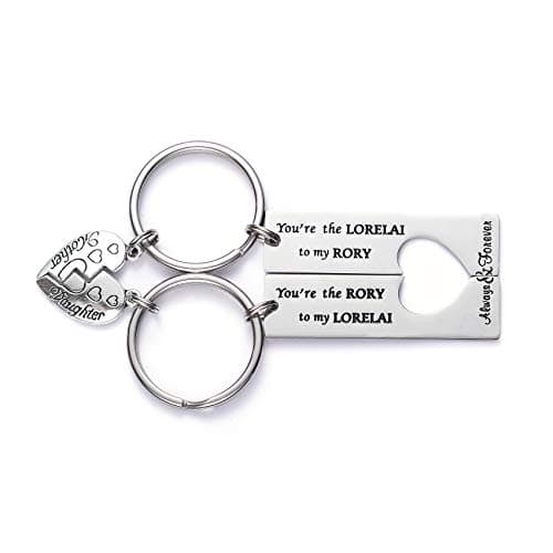 LParkin Gilmore Girls Merchandise Keychains For Mother Daughter Gifts Keychain Set of 2