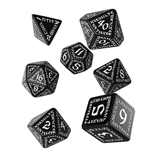 QWorkshop Runic Dice BlackWhite 7 Board Game