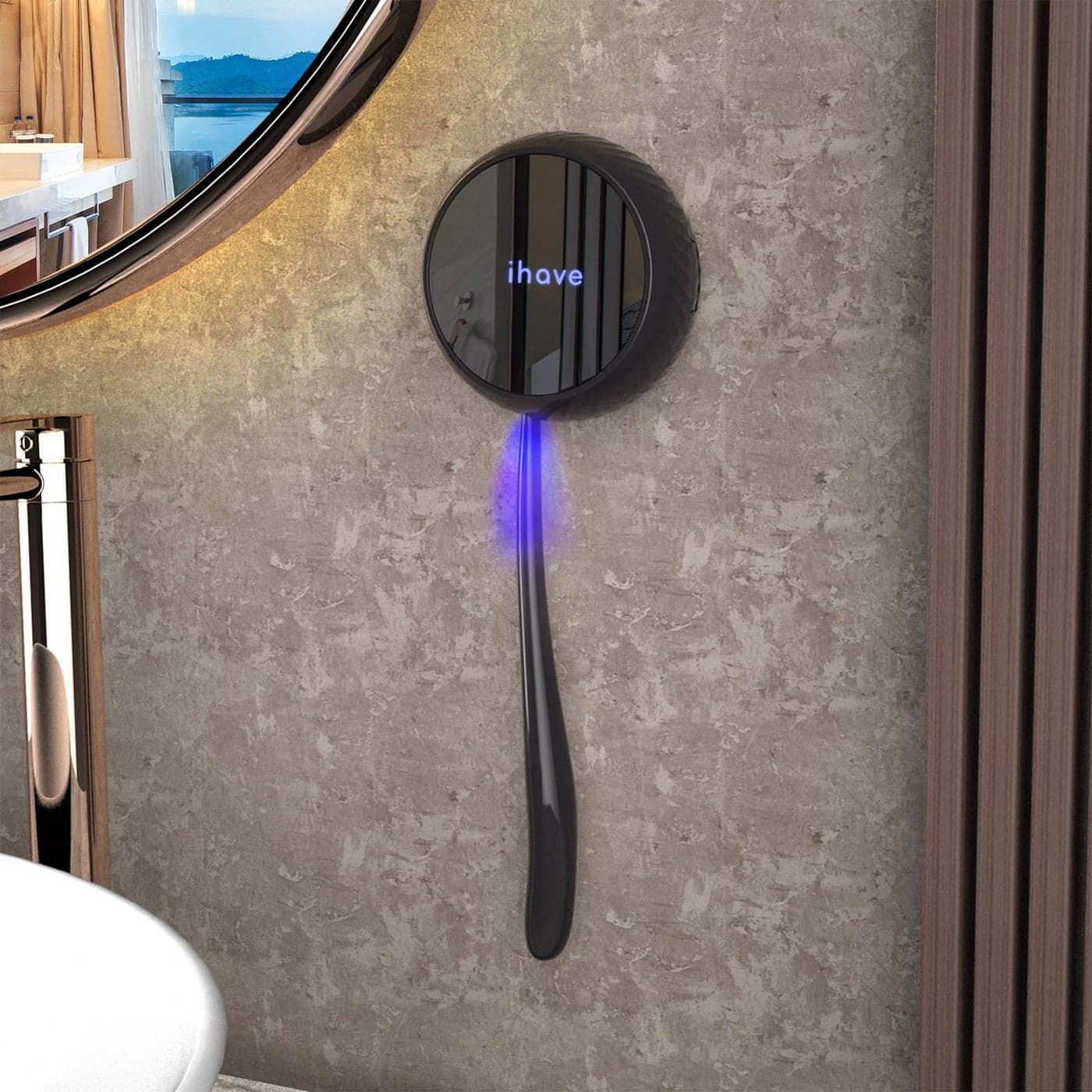 iHave Toothbrush Sanitizer WallMounted UV Toothbrush Holders for Bathrooms Stylish Bathroom Accessories and Bathroom Decor for Home RV Travel Essentials Cool Gadgets Black
