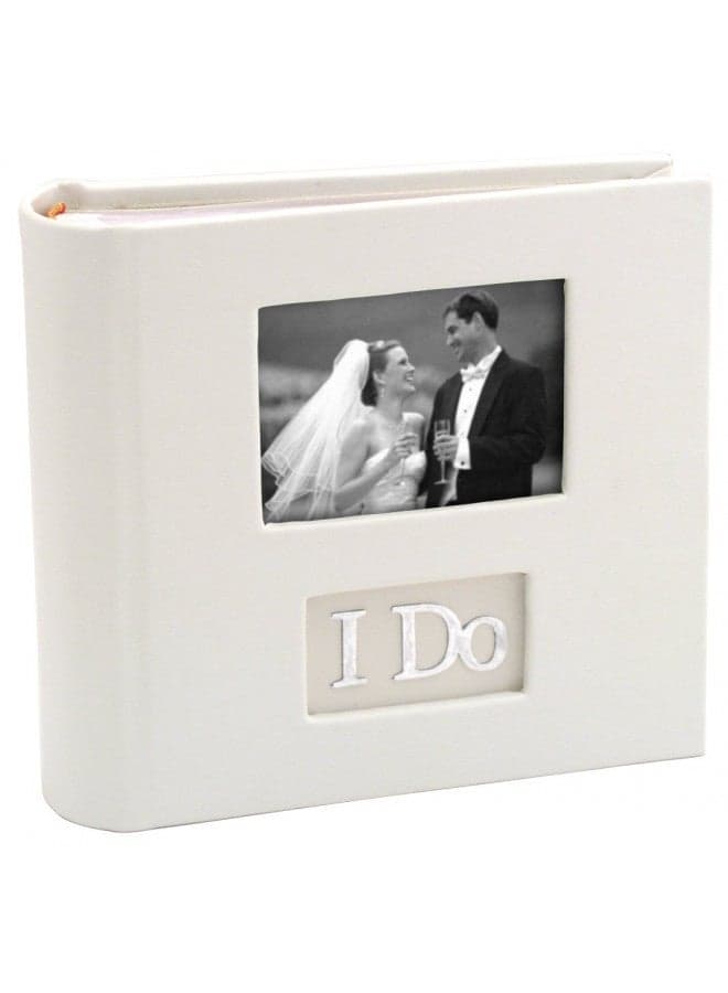 Malden International Designs I Do With Photo Opening Cover & Memo Space Photo Album, 1-Up, 100-4x6, White