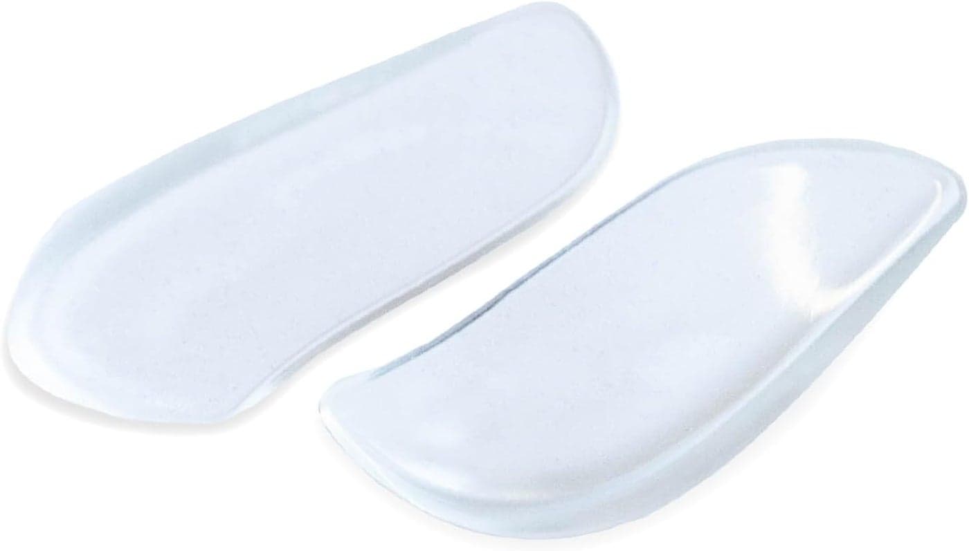 BraceAbility Medial & Lateral Heel Wedge Silicone Insoles (Pair) - Supination & Pronation Corrective Adhesive Shoe Inserts for Foot Alignment, Knock Knee Pain, Bow Legs, Osteoarthritis