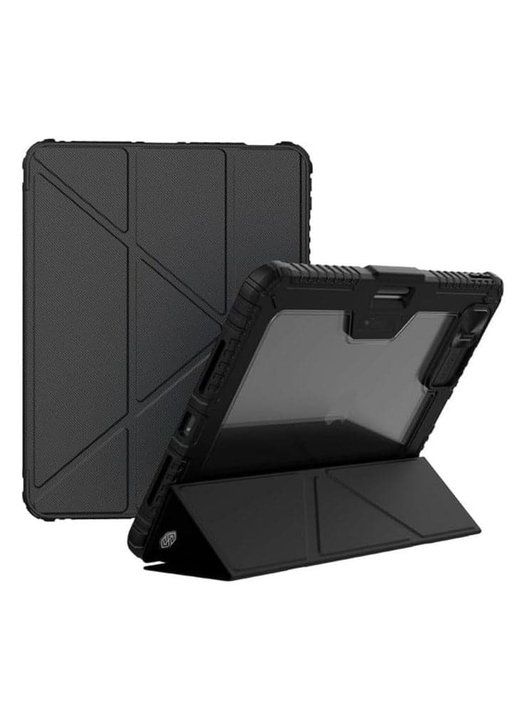 Compatible with iPad Pro 11-inch M5 2025 and M4 2024 Sliding Camera Full Coverage Auto-Wake Flip Leather Case Multi-Angle Foldable Style