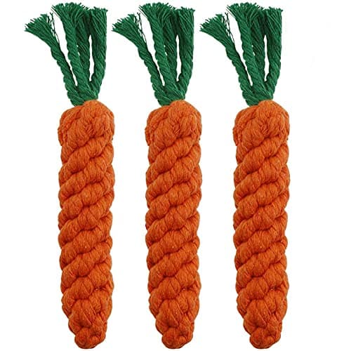 HESUILONG Dog Toys 3 PCS Puppy Teething Chew ToysDog Rope ToysCat Chew ToysSafe Braided Rabbit Toys Healthy Gift