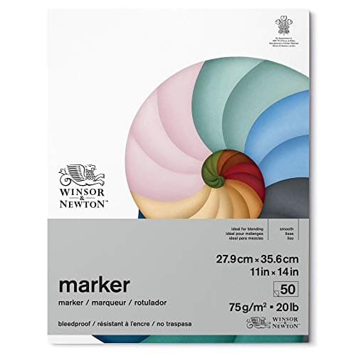 Winsor Newton Classic Bleedproof Marker Pad 11 x 14 50 Sheets 75 GSM