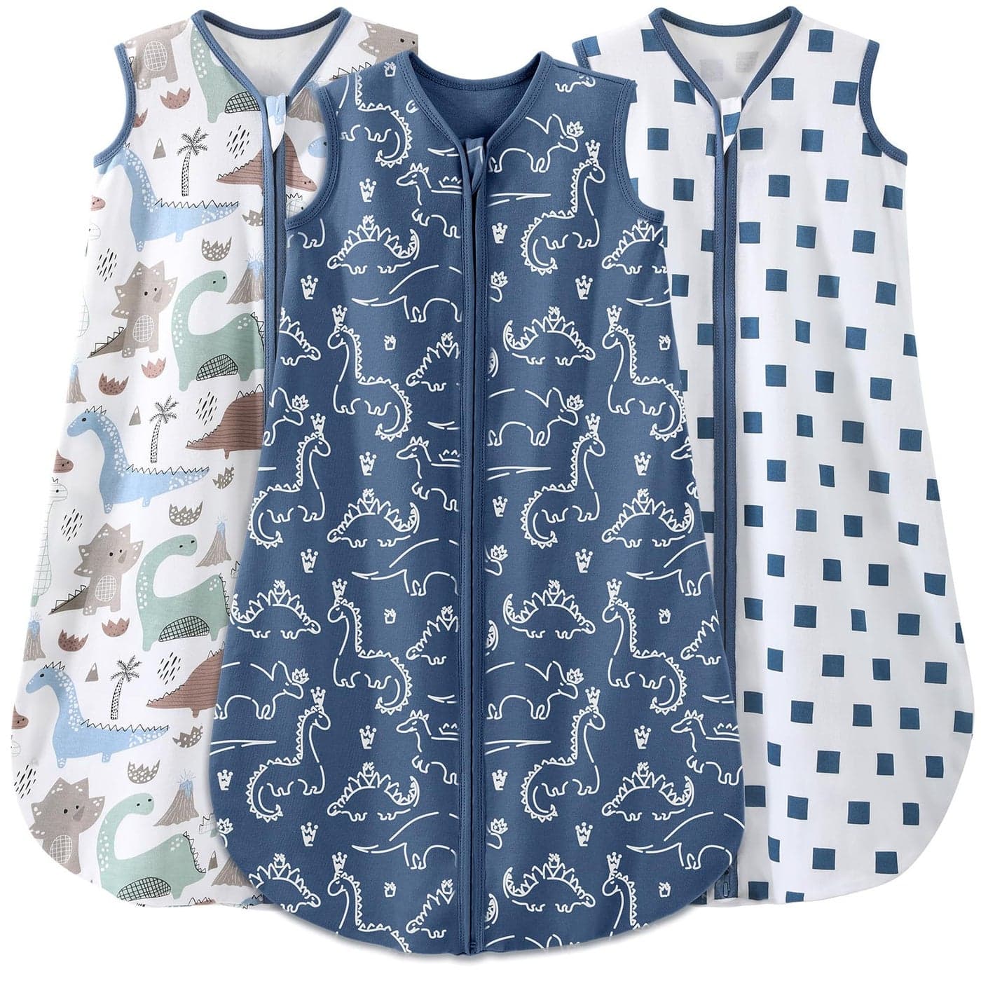 Yoofoss Baby Sleep Sack 1824 Months Baby Wearable Blanket 100 Organic Cotton 2Way Zipper TOG 05 Toddler Sleeping Sack 3 PackSoft LightweightXLarge