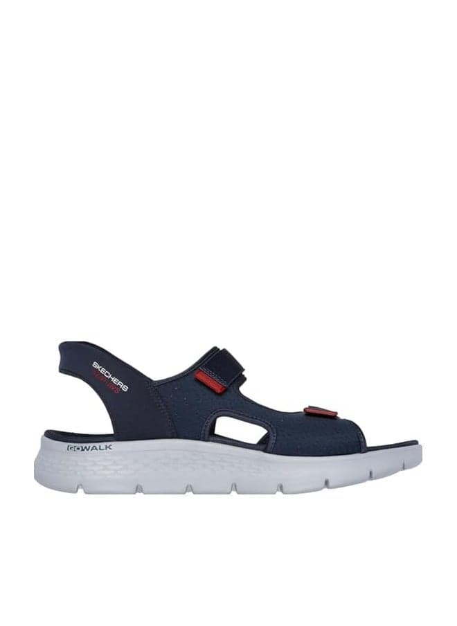 Skechers Men's Hands Free Slip-Ins Go Walk Flex Easy Entry Sandal, Navy/Red, 13