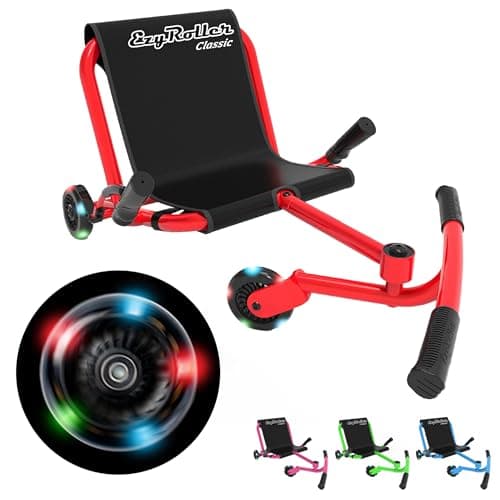 EzyRoller Classic with LED Wheels Ride On Toy for Kids Ages 312 Up to 154 lbs Red