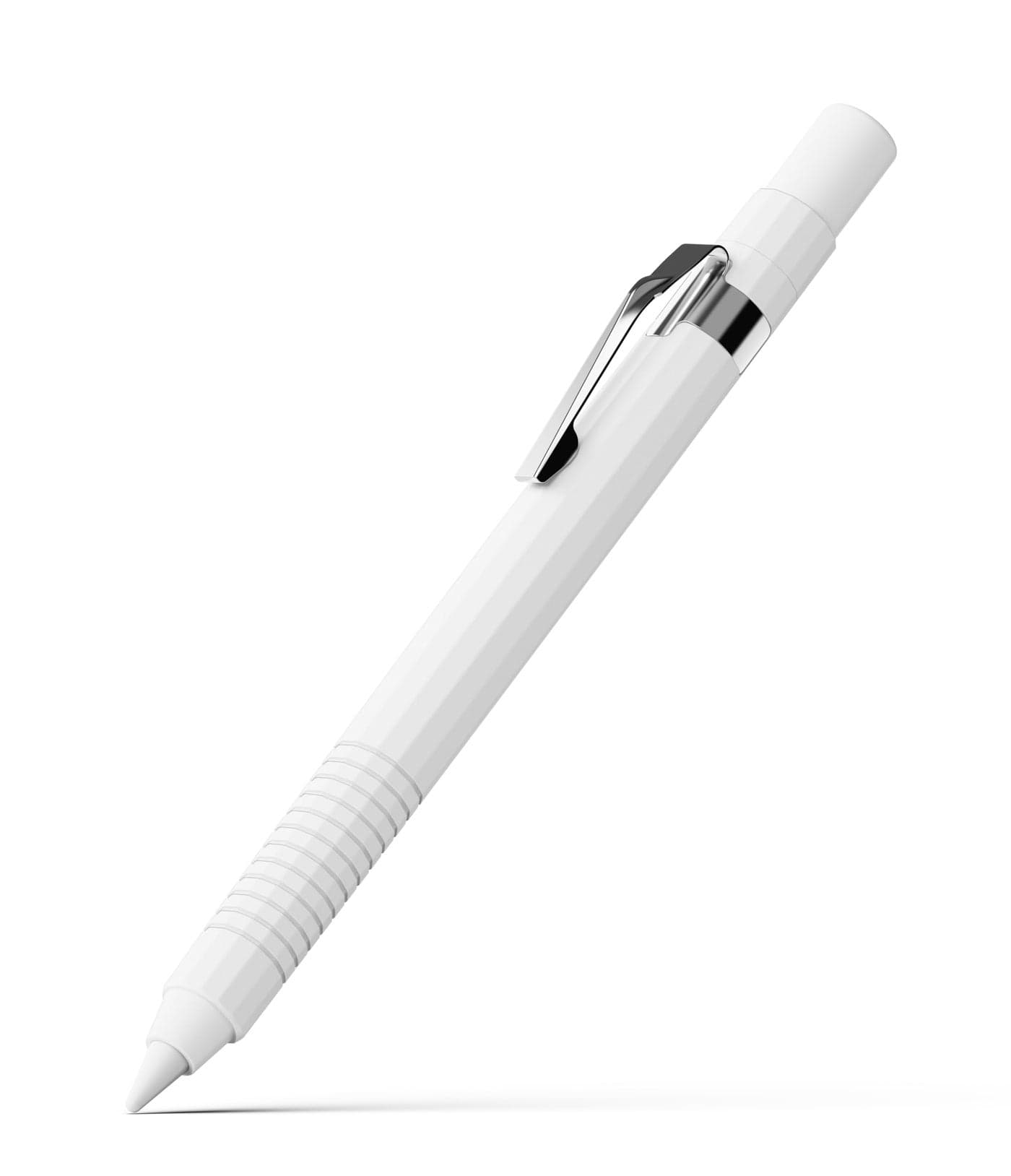 Ringke Silicone Drafting Pencil Case Compatible with Apple Pencil 2nd Generation and Apple Pencil Pro Case, Perfect Grip Silicone Protective Cover Sleeve Accessories - White