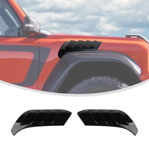 Linskip Fender Vent Sets Compatible with 2022-2024 2025 Ford Bronco Raptor Accessories, Fender Flares Vent Guard Cover for Bronco Raptor Exterior Accessories(Gloss Black)