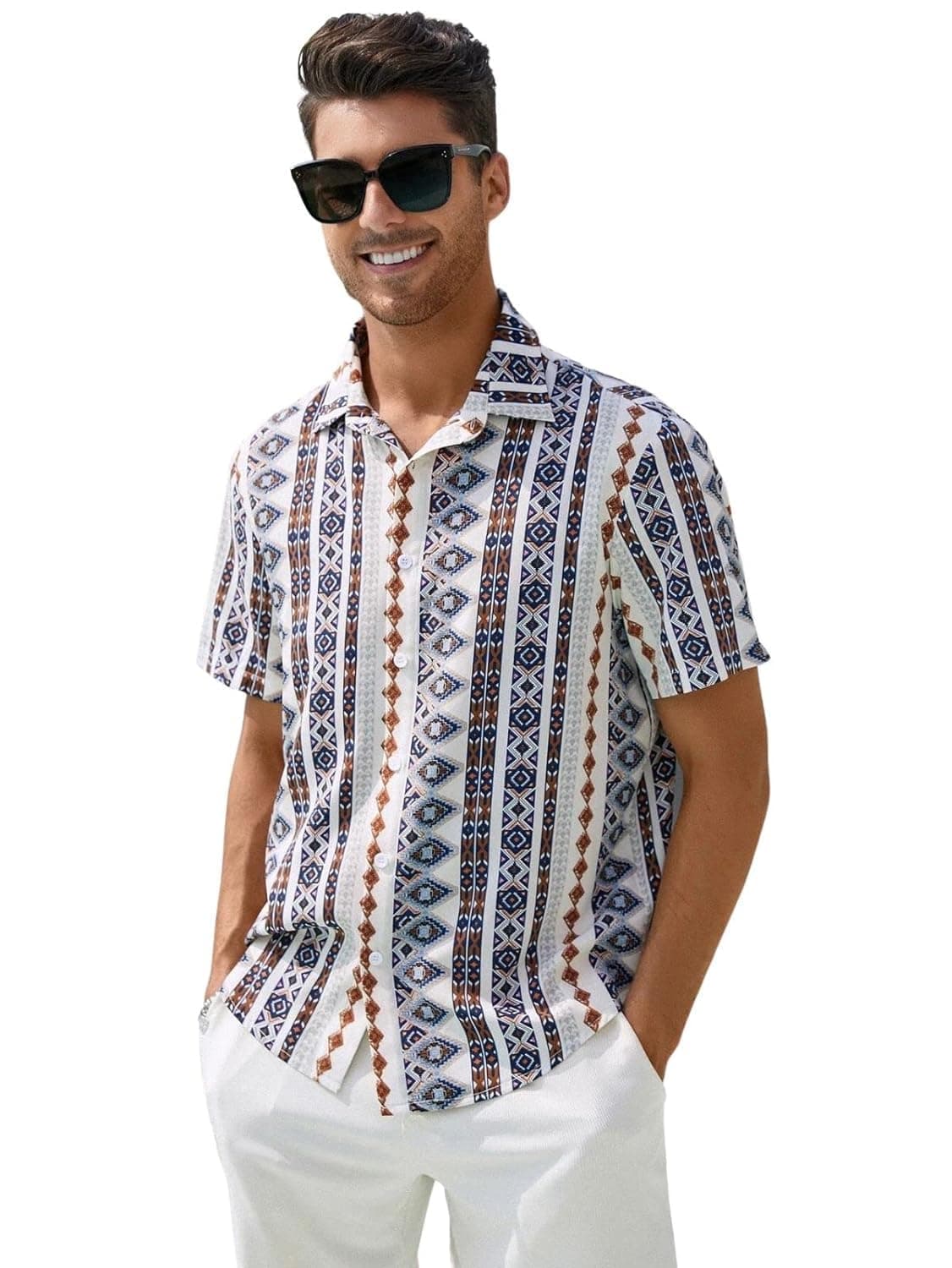 DHRUVI TRENDZ Men Rayon Regular Men Shirt Blue L