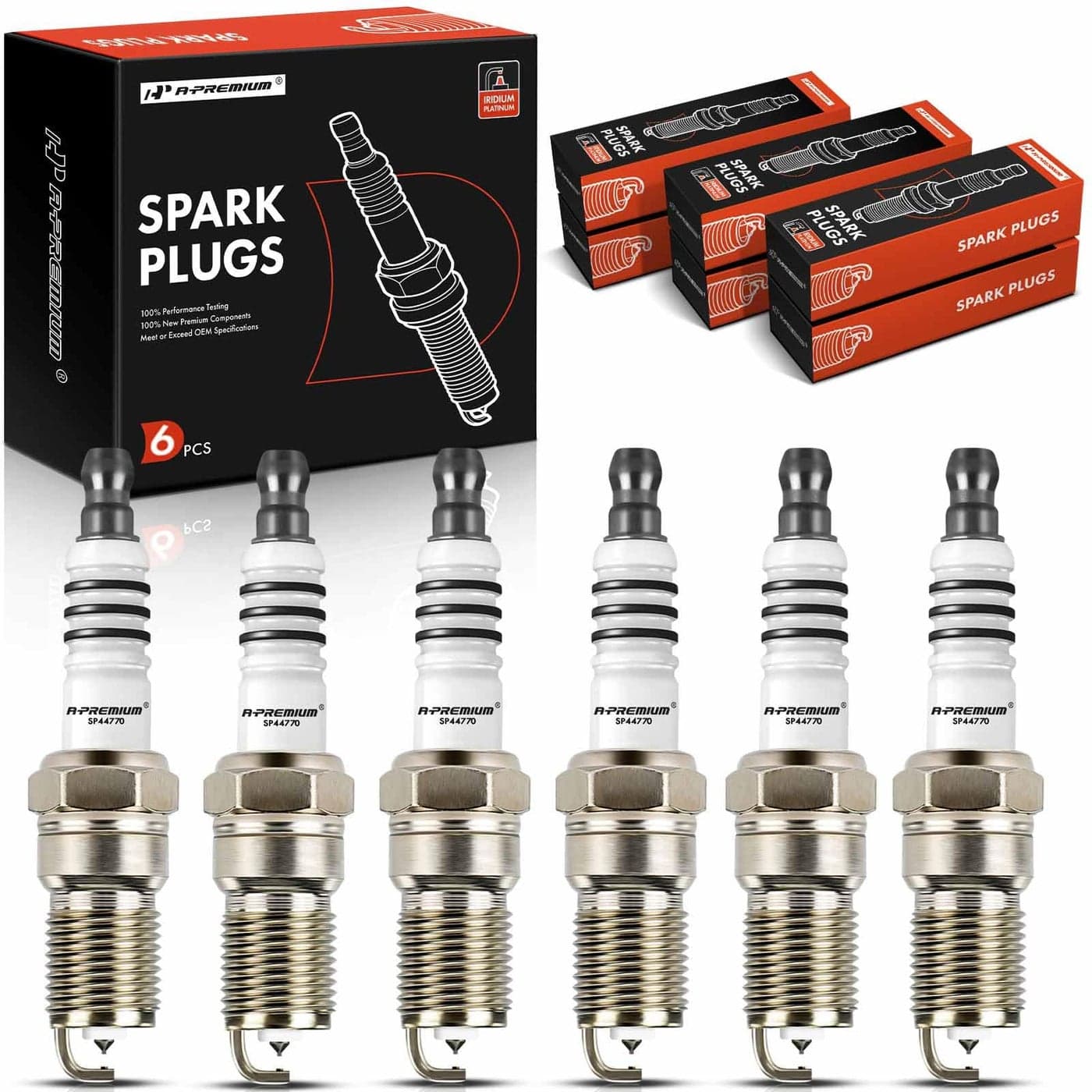 APremium Iridium Platinum Spark Plugs Compatible with Ford Taurus 19992006 Ranger 19972000 Jaguar XType XType 20022005 Mazda B4000 19972000 25L 30L 40L Pack of 6