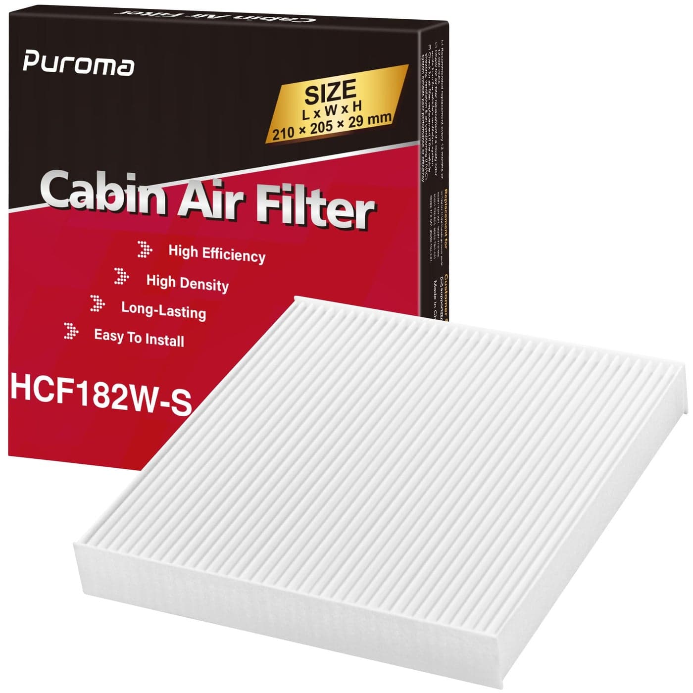 Puroma Cabin Air Filter Replacement for CP182 CF11182 Honda Civic Clarity CRV CRZ HRV Fit Insight Odyssey Acura MDX RDX TLX INTEGRA