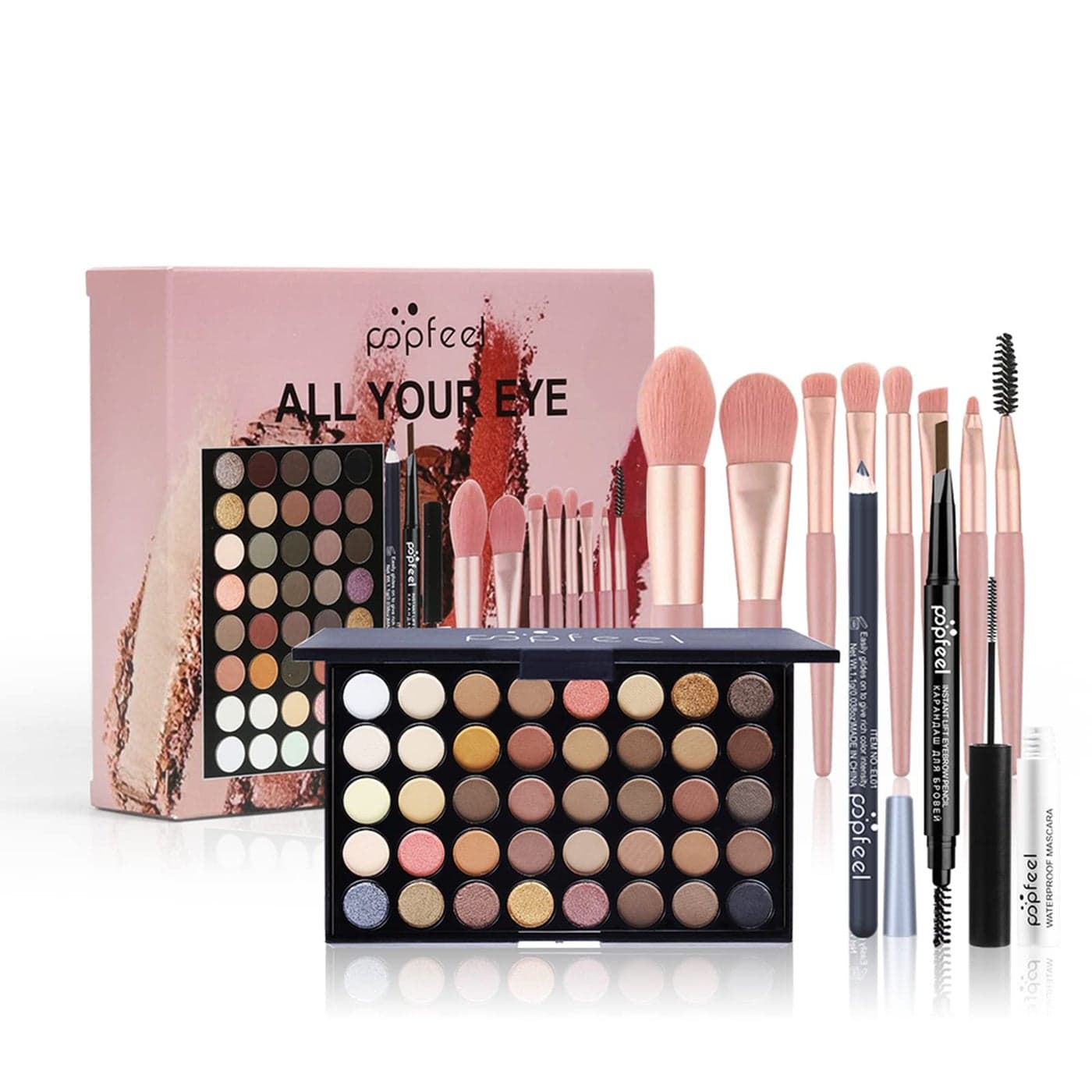 Joyeee Makeup Kit Allinone Girls Makeup Gift Set for Women Full Starter Cosmetics Kit Include Eye Brushes Set Eyeshadow Palette Eyebrow Pencil Mascara Eyeliner Pencil