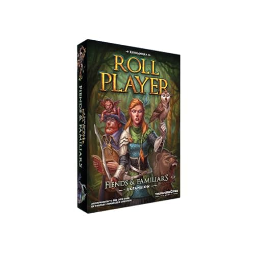 Fiends Familiars Expansion for Roll Player Board Game New Animal Familiars Dice 200 New Cards with Spells Gear Monsters More Dice Drafting Family Game 14 Players Thunderworks Games