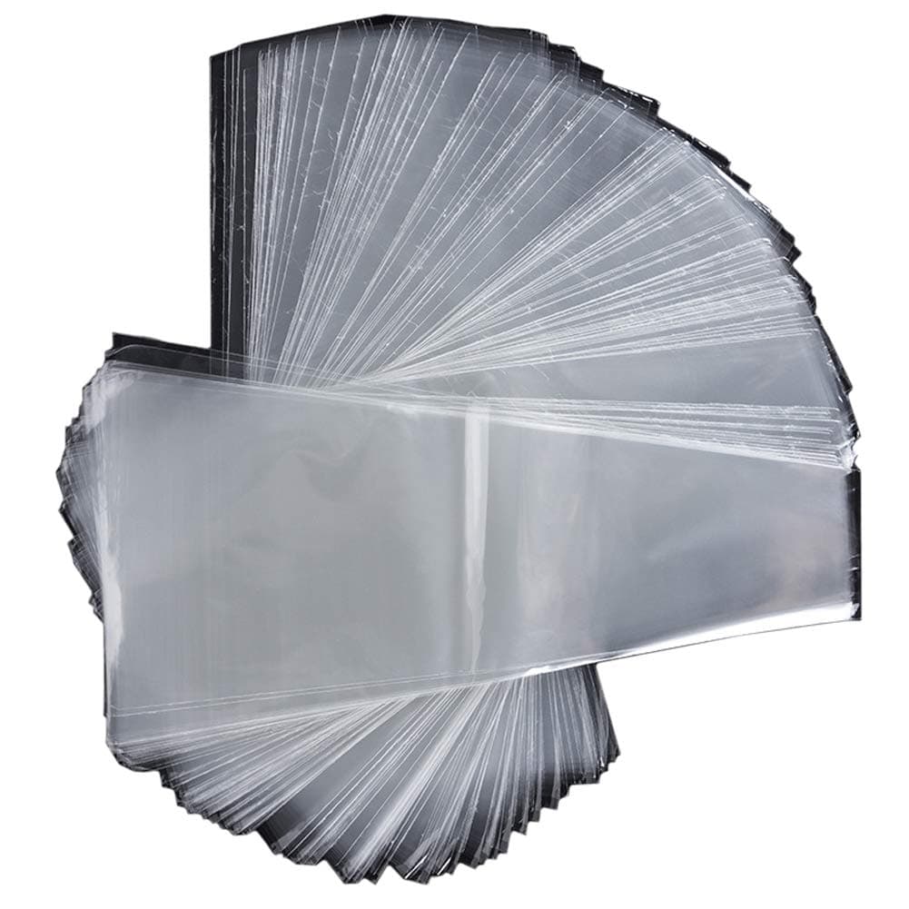 200 Pieces Transparent Flower Bouquet Bag Plastic Bags Flower Bouquet Sleeve Clear Cellophane Bags Rose Packaging Bags Height 15 Upper Width 59 Bottom Width 157