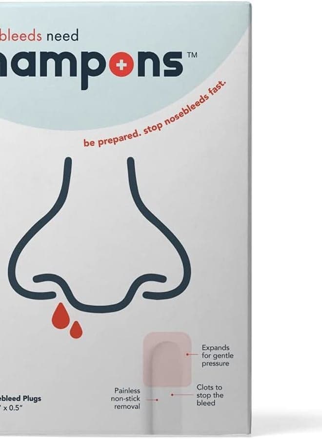 for Nosebleeds - 6 Nasal Plugs with Clotting Agent to Stop Nosebleeds Fast. Trusted by Doctors, Nurses and First Responders. Safe and Effective for Children, Adults, and Seniors