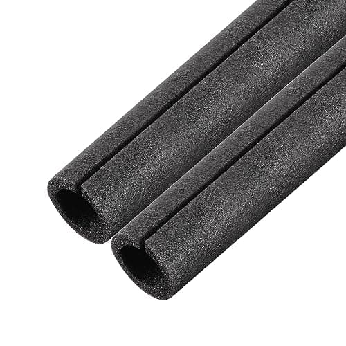 uxcell Foam Tube 1.64 Ft Length 1.37in ID 2.15in OD Hollow Pipe Cover for Protecting Pipes and Heat Preservation Black 2 Pack