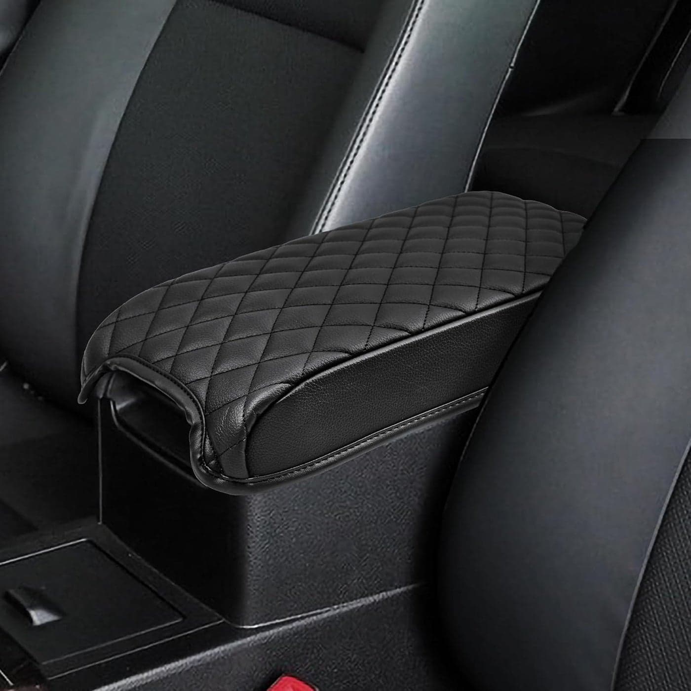 KBH Auto Center Console Armrest Cover for Toyota Camry 2012-2017 - PU Leather Cushion Protector