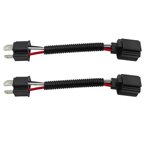 Audak 2 Pcs H4 9003 Male to H13 9008 Female Sockets Wiring Harness for Headlights or Fog Lights