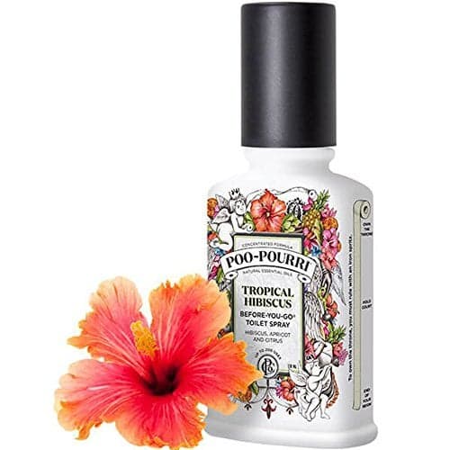 Poo-Pourri Before-You-Go Toilet Spray, Tropical Hibiscus, 4 Fl Oz - Hibiscus, Apricot and Citrus