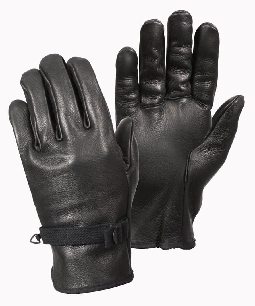 Rothco D3-A Type Leather Gloves (Black, 5)