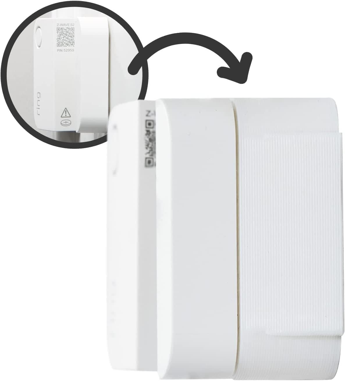 Security Sensor Spacers 1-Inch Riser for Ring Sensor - Ideal for Ring Contact Sensor & Ring Window Sensor, White, Lightweight & Durable, Perfect for DIYers, Renters, Students & More (1PC)