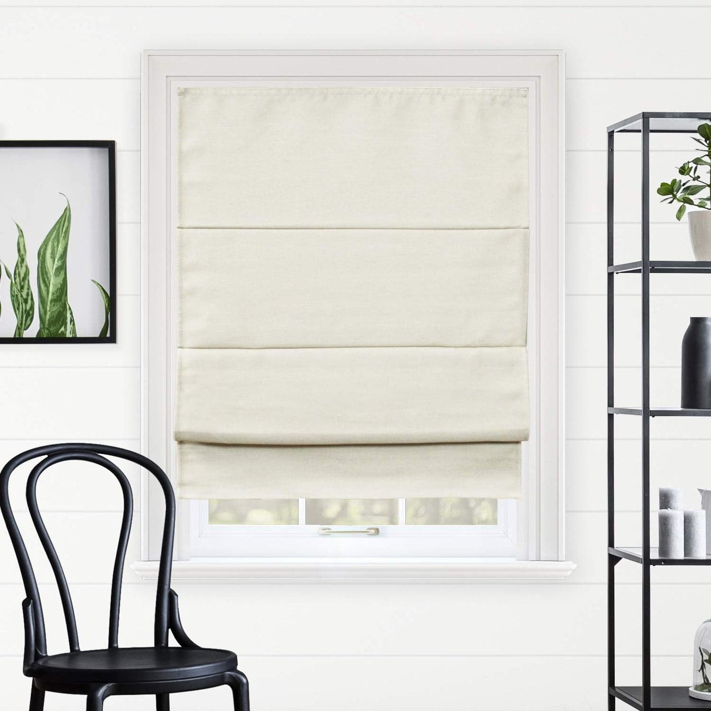 CHICOLOGY Roman Shades for Windows Roman Window Shades Roman Shades Blackout Shades Window Treatments Window Shades for Home Window Shade 36 W X 64 H Del Mar Moon Shell Blackout