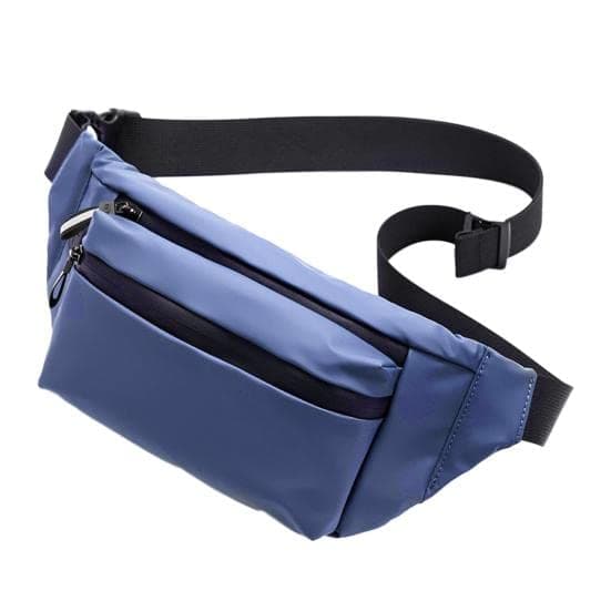 Ketmart Waist Pack Travel Handy Hiking Zip Pouch Document Money Phone Belt Sport Bag for Men and Women and Adult Leather (Navi Blue)