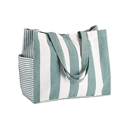 Folkulture Beach Bag 17x14 Waterproof Sandproof Large Tote Bags for Women Swimming Pool Travel Vacation Beach Essentials Accessories Gifts Bolsos Para Mujeres Simple Modern Pool Bag