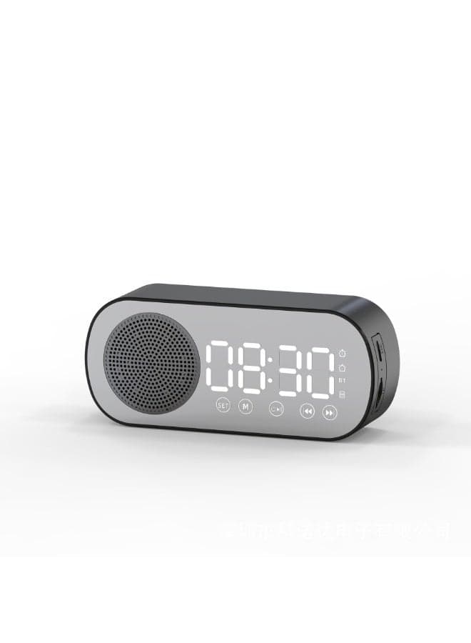 Smart Mirror Clock Bluetooth Speaker with LED Digital Display - Wireless Music Playback, Alarm Clock, TF Card/USB Playback, IPX6 Waterproof, 80Hz-20KHz Wide Frequency Response, Suitable for Desktops, Bedside Tables, and Gifts