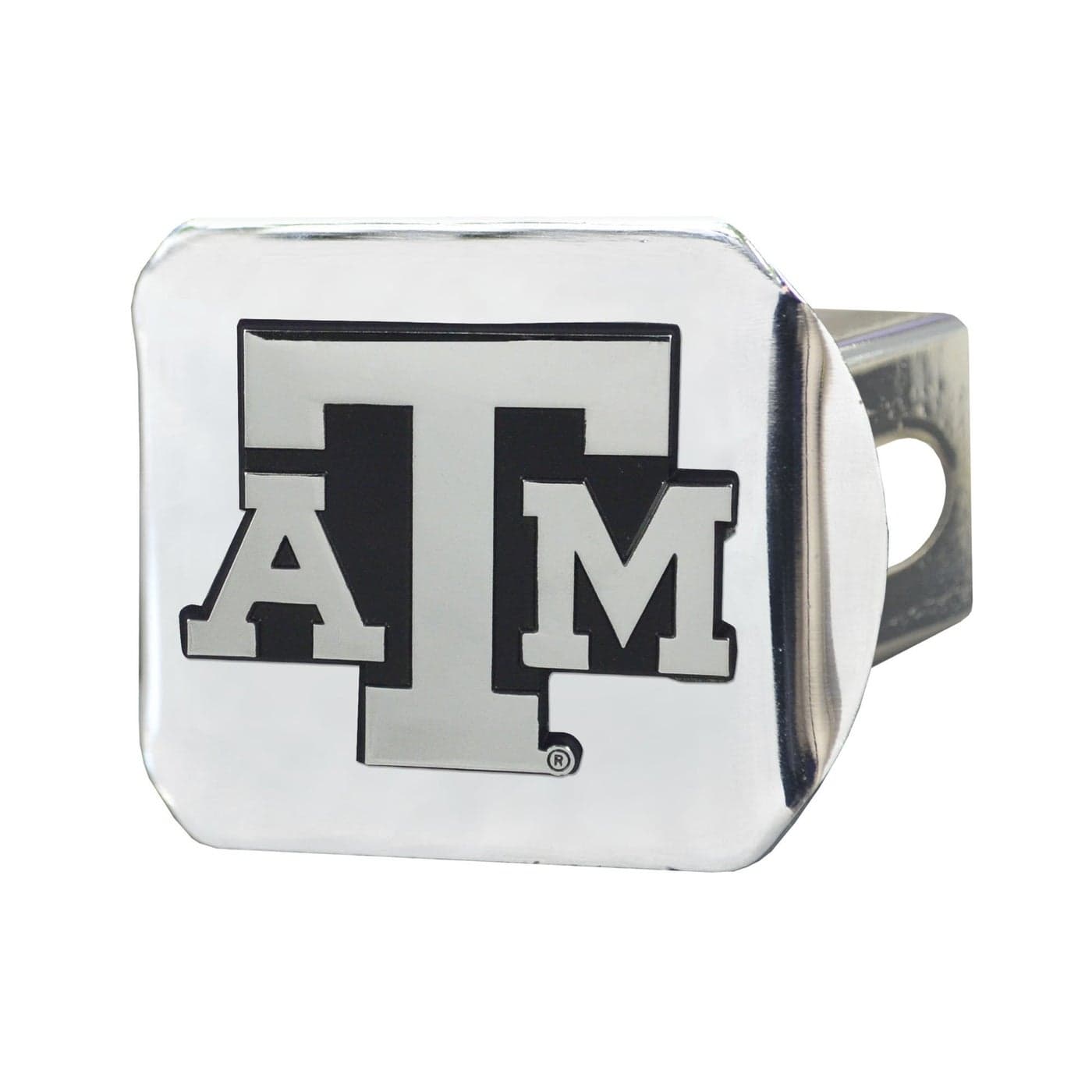 FANMATS 15103 Texas AM Aggies Chrome Metal Hitch Cover with Chrome Metal 3D Emblem