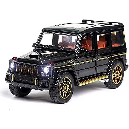 DEZICON 1:24 G Wagon Toy Car for Kids Model G Class Diecast Metal Cars Light Sound Pull Back Openable