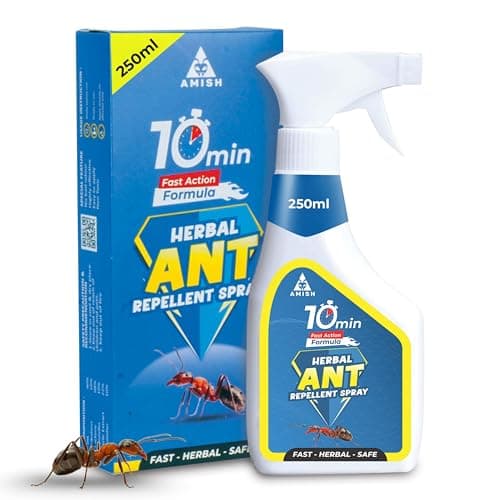 Amish Ant Repellent Spray 250ml for Home & Kitchen | Herbal Organic Indoor Outdoor | Pet Safe, Safe for Dogs | Eco Friendly Remover for Home, Plants | 10 minutes Formula| Repellent Spray