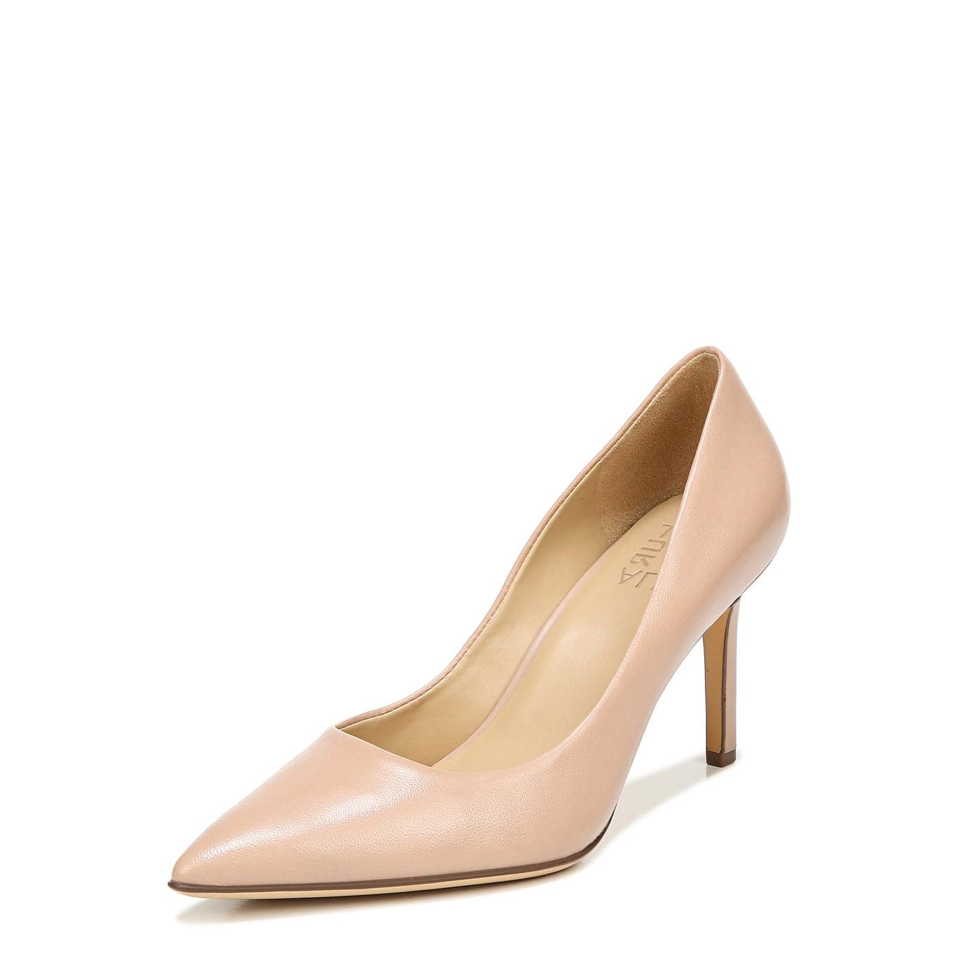 Naturalizer Womens Anna Pump Creme Brulee Beige Leather 6 M