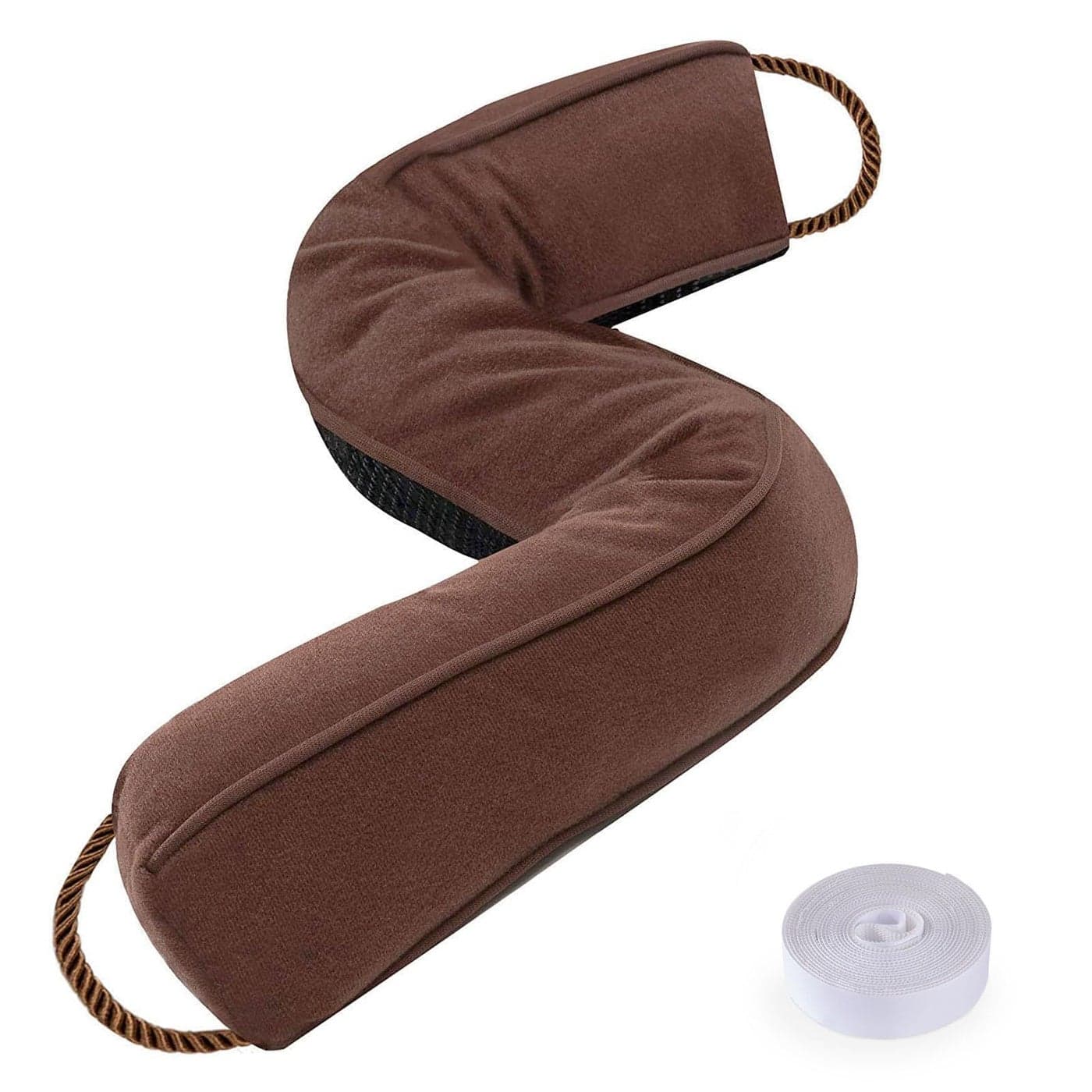Sunolga 38 Door Draft Stopper Blocks Hot Cold Air with Removable Washable Cover for Gaps Up to 3 AllSeason Noise and Wind Seal for The Bottom of Door and Window Brown