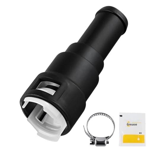 EVRBUL HVAC Heater Hose Connector 5/8in Heater Tube x 5/8in Coolant Hose Heater Core Coolant Hose Connector with Clamp Compatible with Chevy Cadillac GMC Pontiac Ford Lincoln Replace# 15119175 800-403