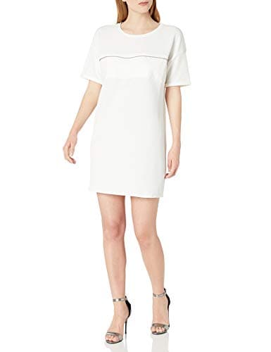 Noisy May Women's Assay Elbow-Sleeve Mini Dress, Snow White, Medium